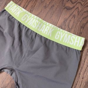 Gymshark size L gray and lime green leggings